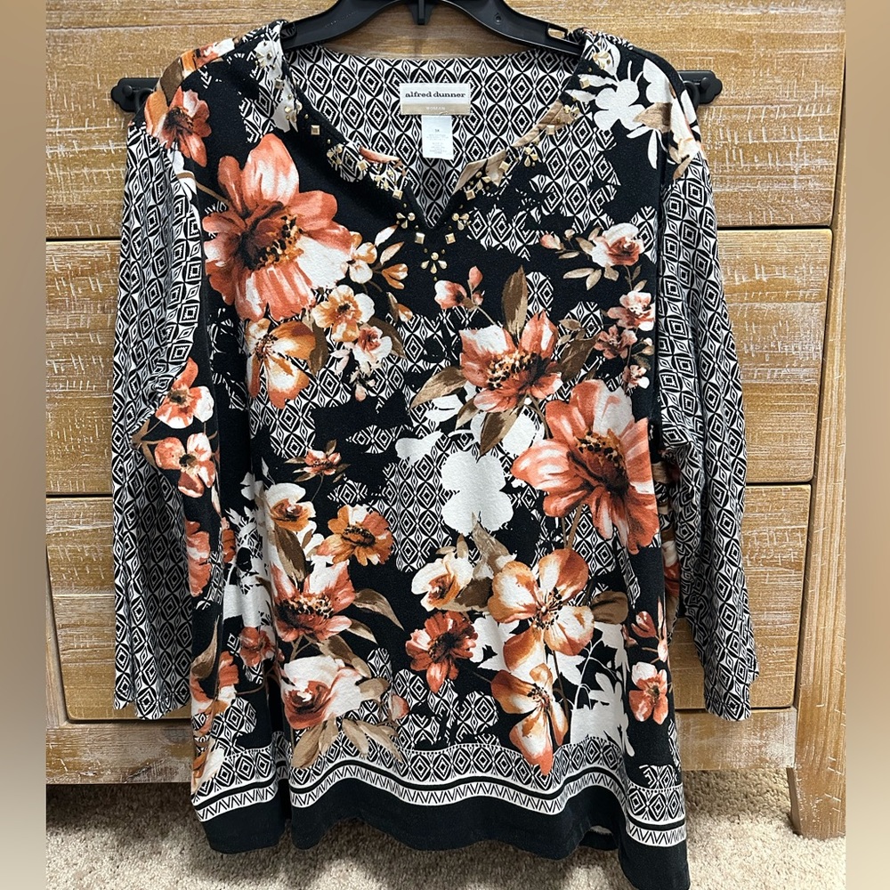 Alfred Dunner 3XL 3/4 Sleeve Blouse